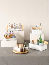 Küchen-Organizer Bellwood, Gestell: Kunststoff, Weiss, matt, Helles Holz, B 26 x H 13 cm