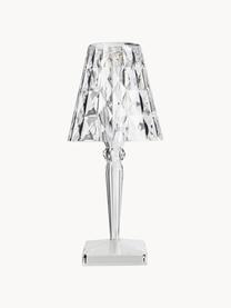 Mobilna lampa stołowa LED z funkcją przyciemniania Battery, W 37 cm, Szkło akrylowe, Transparentny, Ø 17 x W 37 cm