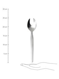 Silbernes Salatbesteck Bra aus rostfreiem Stahl, 2er-Set, Rostfreier Stahl, gebürstet, Stahl, L 25 cm