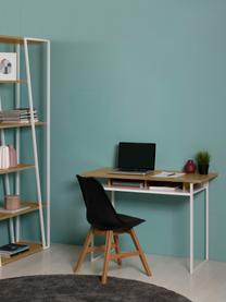 Bureau scandinave blanc Bristol, Bois de chêne, blanc