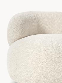 Sillón lounge en tejido bouclé Alba, Tapizado: 100% poliéster Alta resis, Estructura: madera de abeto maciza, m, Patas: plástico Este producto es, Borreguillo bouclé Off White, An 102 x F 89 cm, módulo esquina izquierda