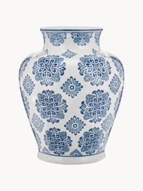 Jarrón de porcelana Lin, Al 28 cm, Porcelana, no impermeable, Blanco, azul, Ø 21 x Al 28 cm