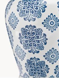 Deko-Vase Lin aus Porzellan, H 28 cm, Porzellan, nicht wasserdicht, Weiß, Blau, Ø 21 x H 28 cm