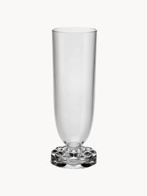 Verres à champagne avec surface texturée Jellies, 4 pièces, Plastique, Transparent, Ø 6 x haut. 17 cm, 200 ml