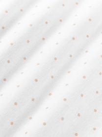 Housse de couette en flanelle réversible Betty, Beige clair, blanc, larg. 140 x long. 200 cm