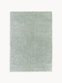 Tapis doux poils longs Leighton, Vert menthe, larg. 80 x long. 150 cm (taille XS)