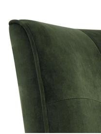 Fotel uszak z aksamitu Bodiva, Tapicerka: poliester (aksamit), Nogi: metal lakierowany, Leśny zielony, odcienie mosiądzu, S 82 x G 88 cm
