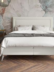 Prémiová sametová boxspring postel  s úložným prostorem Joy, Béžová, 140 x 200 cm, stupeň tvrdosti H3