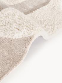 Handgetufteter Wollteppich Rosco mit Hoch-Tief Struktur, Flor: 77 % Wolle, RWS-zertifizi, Brauntöne, B 160 x L 230 cm (Größe M)