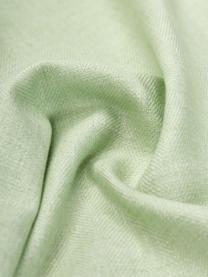 Kussenhoes Camille in groen met franjes, 60% polyester, 25% katoen, 15% linnen, Mintgroen, B 45 x L 45 cm