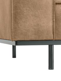 Sofa skórzana z metalowymi nogami Abigail (3-osobowa), Tapicerka: 70% skóra, 30% poliester , Nogi: metal lakierowany, Koniakowy, S 230 x G 95 cm