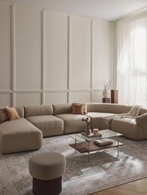 Sofá rinconera modular Sofia, Tapizado: 100% polipropileno Alta r, Estructura: madera de abeto, tablero , Patas: plástico El material util, Tejido beige claro, An 404 x F 231 cm, chaise longue derecha