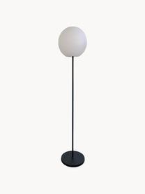 Mobiele dimbare outdoor vloerlamp Luny, Lampenkap: polyethyleen, Lampvoet: gecoat metaal, Wit, zwart, Ø 30 x H 150 cm