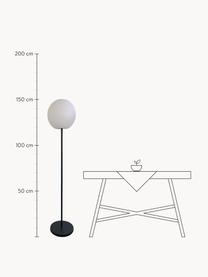 Lampada da terra per esterno mobile a LED dimmerabile Luny, Paralume: polietilene, Bianco, nero, Ø 30 x Alt. 150 cm