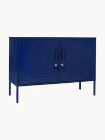 Credenza in metallo Lowdown, Acciaio verniciato a polvere, Blu scuro, Larg. 100 x Alt. 72 cm