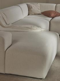 Salon lounge Melva, Tissu blanc cassé, larg. 339 x prof. 339 cm, dossier à gauche