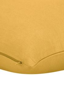 Housse de coussin rectangulaire coton jaune moutarde Mads, Jaune moutarde