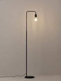 Lampada da lettura in metallo nero Flow, Struttura: metallo verniciato a polv, Nero, Alt. 153 cm