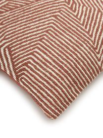 Povlak na polštář s grafickým vzorem Nadia, 100 % bavlna, Béžová, bílá, červená, Š 30 cm, D 50 cm