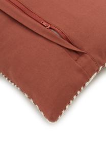 Funda de cojín estampada Nadia, 100% algodón, Beige, blanco, rojo, An 30 x L 50 cm