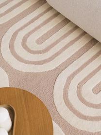 Tapis en laine tufté main Arne, Beige, blanc crème, larg. 80 x long. 150 cm (taille XS)