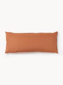 Funda de almohada de percal lavado Debbie, Terracota, An 45 x L 110 cm