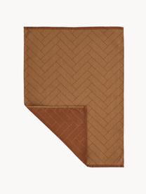 Katoenen theedoeken Tiles, 2 stuks, 100% katoen, Bruintinten, B 50 x L 70 cm