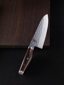 Gyutoh-Messer Miyabi, Griff: Pakkaholz, Silberfarben, Dunkles Holz, L 30 cm