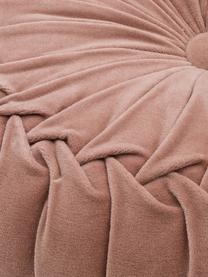 Cuscino rotondo in velluto Kanan, Rosa cipria, Ø 40 cm