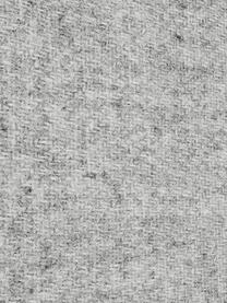 Poggiapiedi con rivestimento in lana e piedini in legno Archie, Rivestimento: 100% lana, Struttura: legno di pino, certificat, Gambe: legno massello di rovere,, Tessuto grigio chiaro, Larg. 87 x Alt. 45 cm
