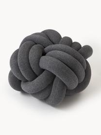 Knoten-Kissen Twist, Dunkelgrau, Ø 30 cm