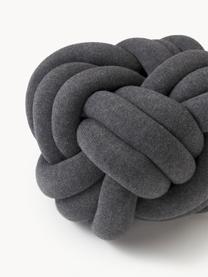 Coussin nœud Twist, Gris foncé, larg. 30 x long. 30 cm