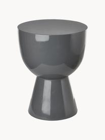 Table d'appoint ronde Tam Tam, Plastique, laqué, Gris foncé, Ø 36 x haut. 46 cm