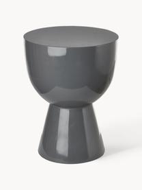 Table d'appoint ronde Tam Tam, Plastique, laqué, Gris foncé, Ø 36 x haut. 46 cm