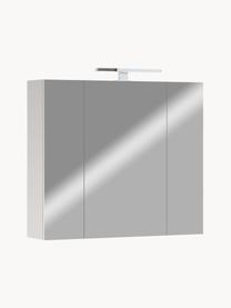 Armoire à portes miroir avec éclairage LED Elisa, Blanc cassé, argenté, larg. 76 x haut. 71 cm