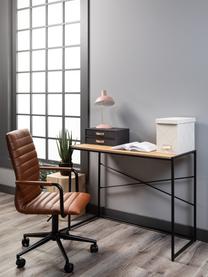 Stolička k pracovnému stolu z umelej kože Winslow, Umelá koža nugatová, čierna, Š 45 x H 58 cm