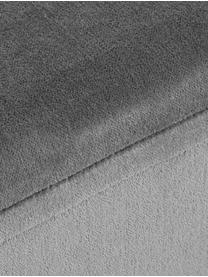 Panca imbottita in velluto Harper, Rivestimento: velluto Con 20.000 cicli , Rivestimento: grigio scuro Base: dorato opaco, Larg. 140 x Alt. 45 cm