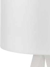 Tripod Stehlampe Jake aus Massivholz, Lampenschirm: Leinen, Lampenfuß: Eschenholz, FSC-zertifizi, Weiß, H 150 cm