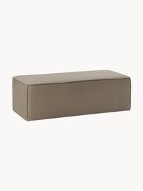 Ławka tapicerowana Sanja, Tapicerka: 84% wiskoza, 16% len Dzię, Stelaż: lite drewno sosnowe, skle, Nogi: tworzywo sztuczne, Taupe tkanina, S 122 x G 54 cm