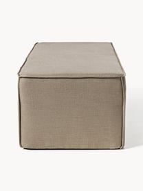 Polsterbank Sanja, Bezug: 84 % Viskose, 16 % Leinen, Gestell: Kiefernholz, Sperrholz, Beine: Kunststoff Dieses Produkt, Webstoff Taupe, B 122 x T 54 cm