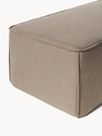 Polsterbank Sanja, Bezug: 84 % Viskose, 16 % Leinen, Gestell: Kiefernholz, Sperrholz, Beine: Kunststoff Dieses Produkt, Webstoff Taupe, B 122 x T 54 cm