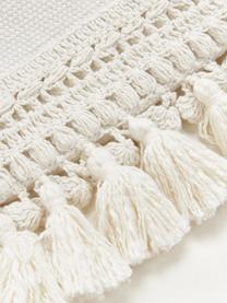 Bavlnený uterák so strapcami Adrian, Lomená biela, Š 45 x D 45 cm