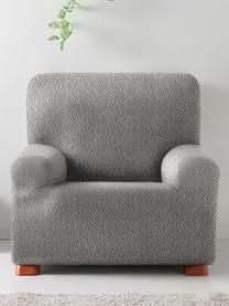 Funda de sillón Roc, 55% poliéster, 35% algodón, 10% elastómero, Gris, An 130 x Al 120 cm