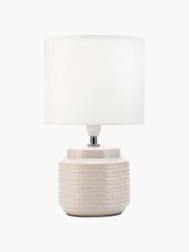 Lampada da tavolo piccola Bright Soul, Paralume: tessuto, Beige chiaro, bianco latte, Ø 18 x Alt. 30 cm