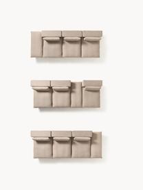 Modulares XL-Sofa Felix (3-Sitzer) mit Hocker, Bezug: 100 % Polyester Der strap, Gestell: Massives Kiefern- und Fic, Füße: Kunststoff Dieses Produkt, Webstoff Beige, B 360 x T 140 cm