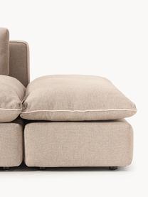 Modulares XL-Sofa Felix (3-Sitzer) mit Hocker, Bezug: 100 % Polyester Der strap, Gestell: Massives Kiefern- und Fic, Füße: Kunststoff Dieses Produkt, Webstoff Beige, B 360 x T 140 cm