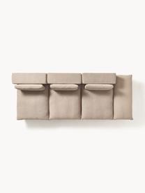 Modulares XL-Sofa Felix (3-Sitzer) mit Hocker, Bezug: 100 % Polyester Der strap, Gestell: Massives Kiefern- und Fic, Webstoff Beige, B 360 x T 140 cm