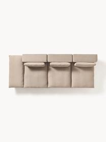 Modulares XL-Sofa Felix (3-Sitzer) mit Hocker, Bezug: 100 % Polyester Der strap, Gestell: Massives Kiefern- und Fic, Webstoff Beige, B 360 x T 140 cm