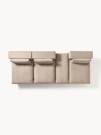 Modulares XL-Sofa Felix (3-Sitzer) mit Hocker, Bezug: 100 % Polyester Der strap, Gestell: Massives Kiefern- und Fic, Webstoff Beige, B 360 x T 140 cm