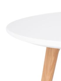 Set de mesas auxiliares Bodine, 2 pzas., estilo escandinavo, Tablero: fibras de densidad media , Patas: madera de roble maciza na, Blanco, madera de roble, Set de diferentes tamaños